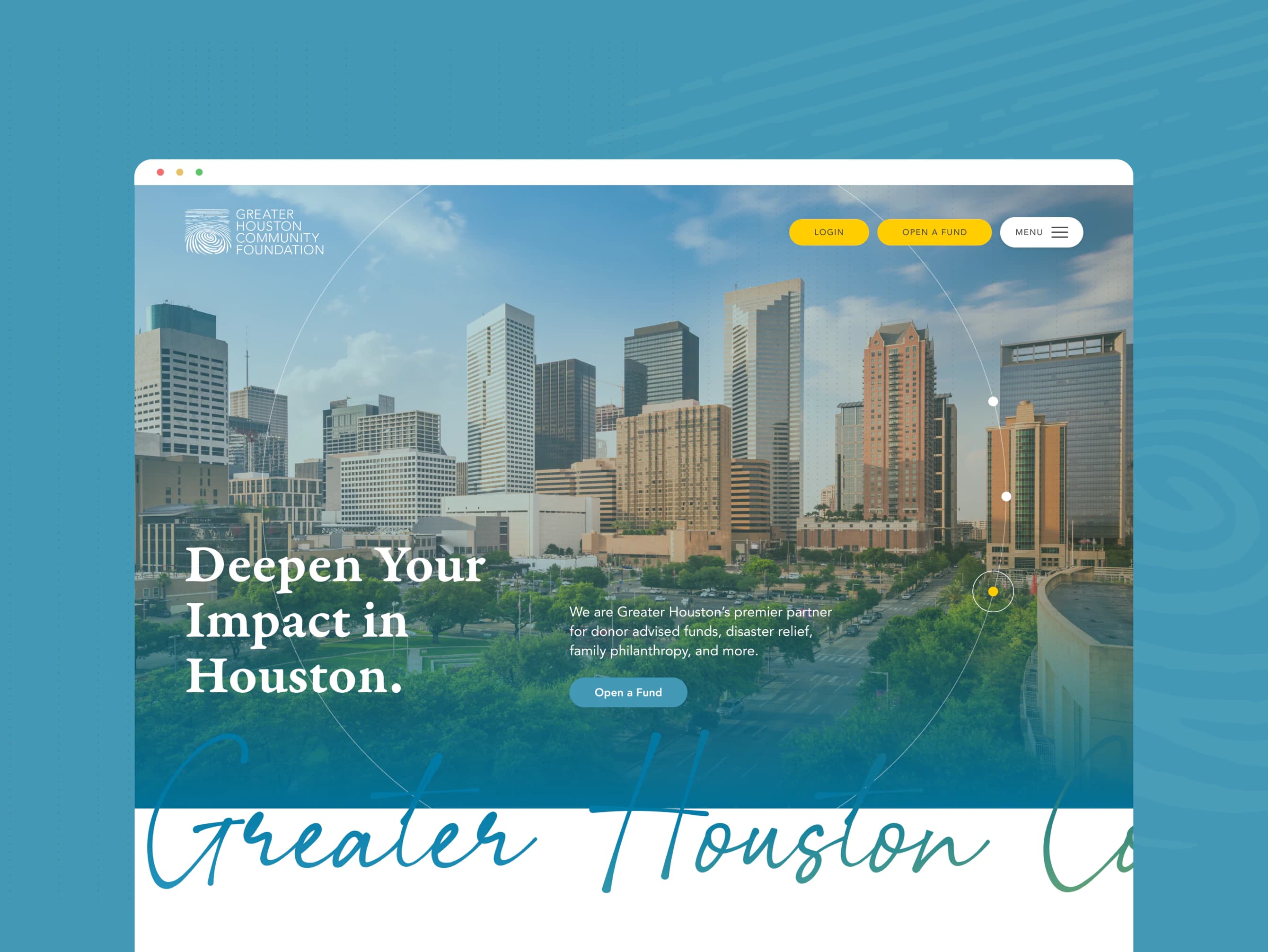 Hero Case Study for Greater Houston Community Foundation